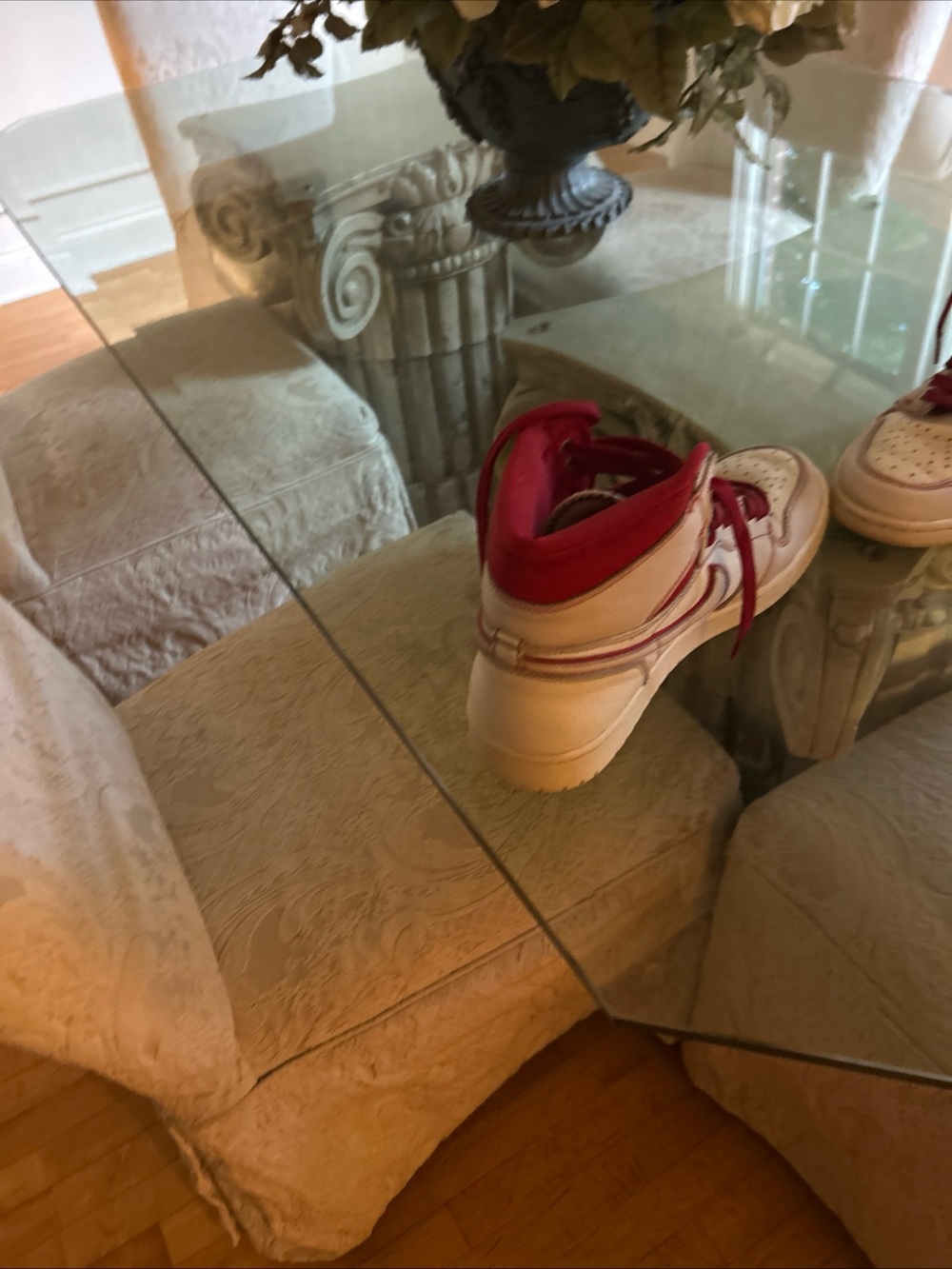 Jordan High-Top Sneakers in White and Red men’s size 11 - Picture 4 of 5